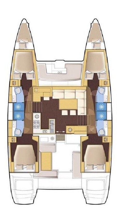 Lagoon-Bénéteau Lagoon 450 F - 4 + 2 cab. Shana