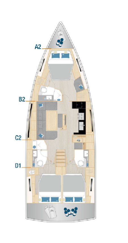 Hanse 460 - 3 cab | Czarter jachtu Grecja | Travelboat