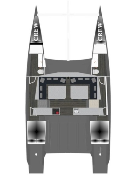 Luna Catamarans Luna 47 Power Orange