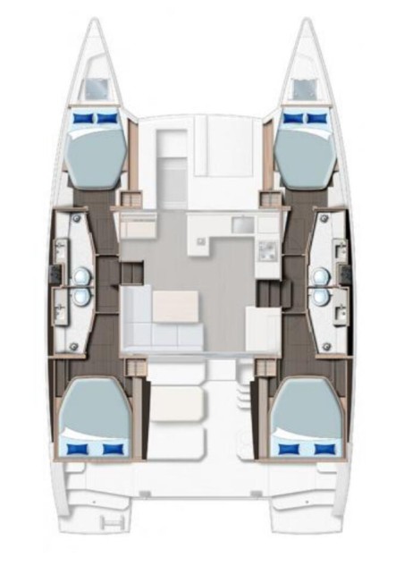 Leopard Catamarans / Robertson & Caine Leopard 42 - 4 cab. Mitsu