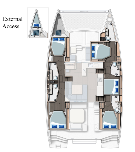 Leopard Catamarans / Robertson & Caine Leopard 50 - 5 + 1 cab Edoardo