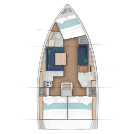 Jeanneau Sun Odyssey 380 - 3 cab. Vida