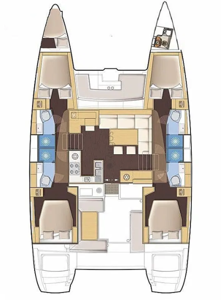 Lagoon-Bénéteau Lagoon 450 F - 4 + 1 cab. Emoseaon