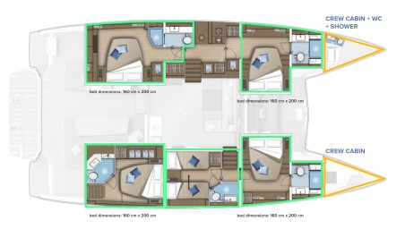 Lagoon-Bénéteau Lagoon 55 - 5 + 2 cab. Triwing Ossus