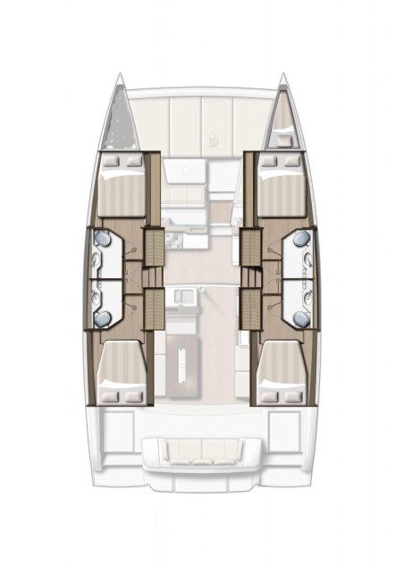 Catana Group Bali 4.2 - 4 + 1 cab. Open Office