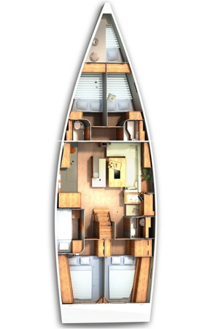 Hanse Yachts Hanse 505 - 5 + 1 cab. Anse