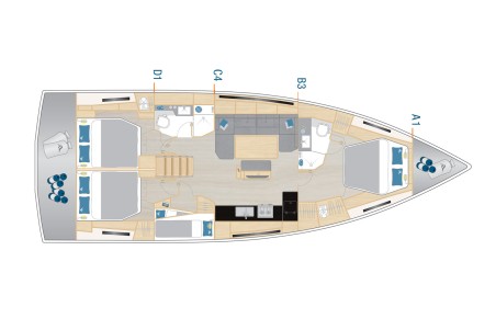 Hanse Yachts Hanse 460 - 4 cab. Blondie - OW