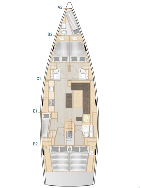Hanse Yachts Hanse 508 - 5 + 1 cab. Attraction