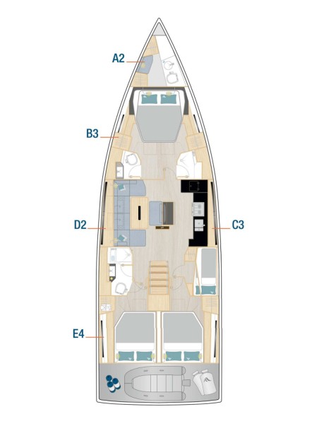 Hanse Yachts Hanse 510 - 4 + 1 cab. Illusion - OW