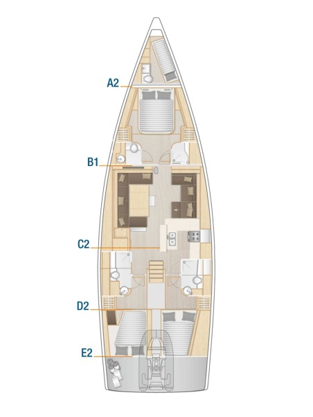 Hanse Yachts Hanse 588 - 3 + 1 cab. Oceanelle