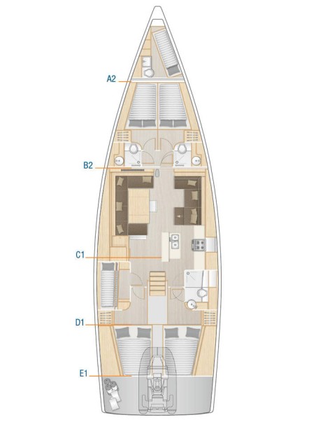 Hanse Yachts Hanse 588 - 5 + 1 cab. Citrus
