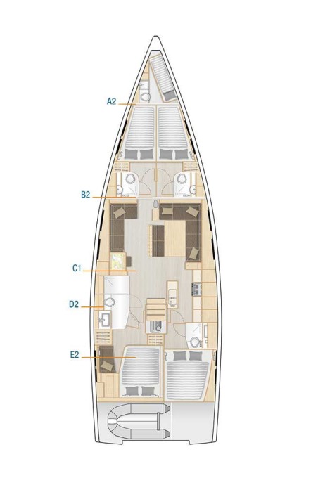 Hanse Yachts Hanse 548 - 4 + 1 cab. Joy