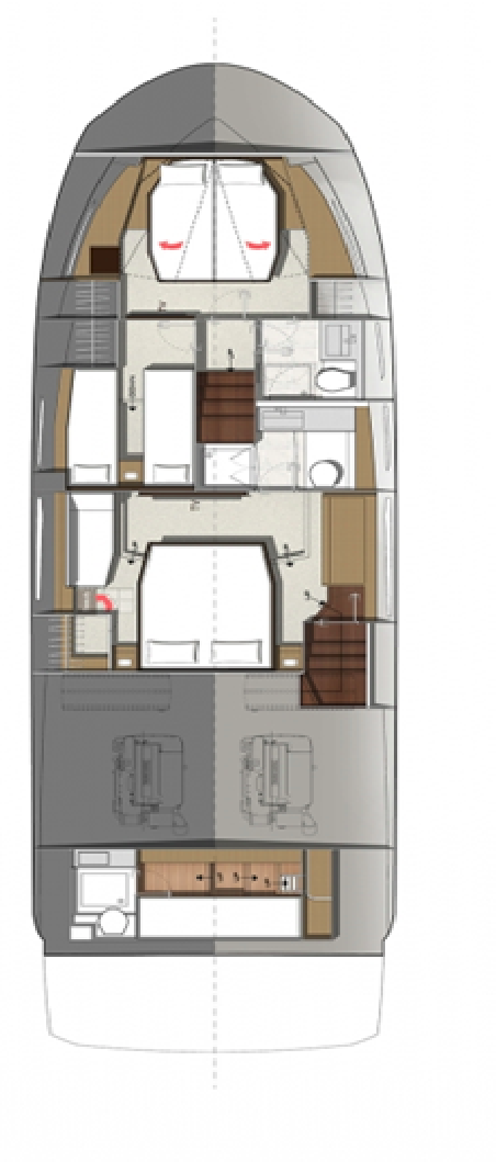 Jeanneau Prestige 520 Flybridge - 3 + 1 cab. Medusa
