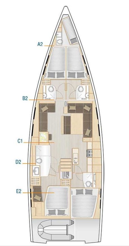 Hanse Yachts Hanse 548 - 4 + 1 cab. Lady Ardea