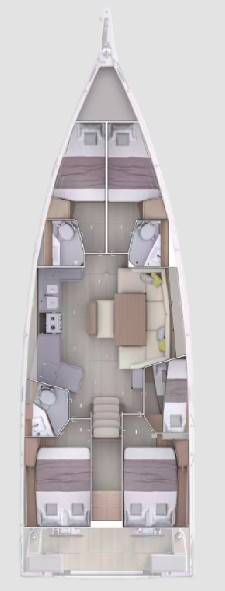 Oceanis 47 5 cab. | Yacht Charter Croatia | Travelboat