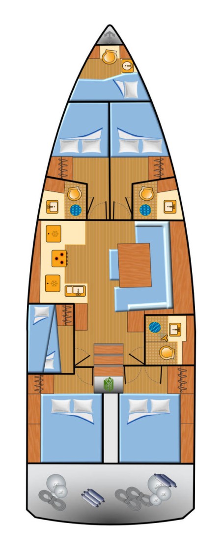 Jeanneau Sun Odyssey 490 - 5 + 1 cab. Osejava