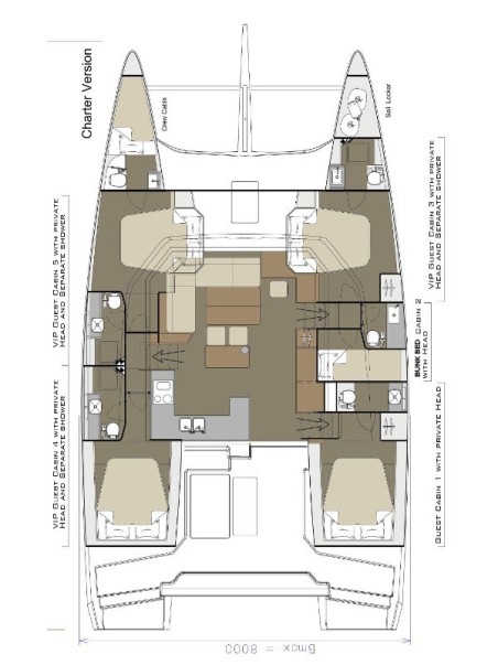 Dufour Yachts Dufour 48 Catamaran - 5 + 1 cab. Seaven