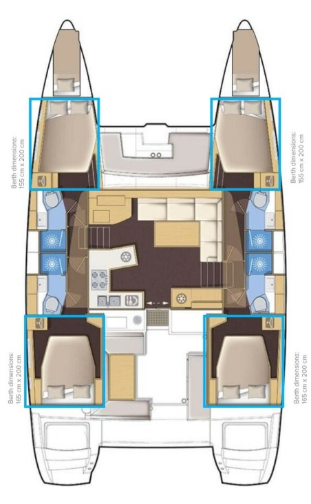 Lagoon-Bénéteau Lagoon 450 F - 4 + 2 cab. Adriatic Cheetah