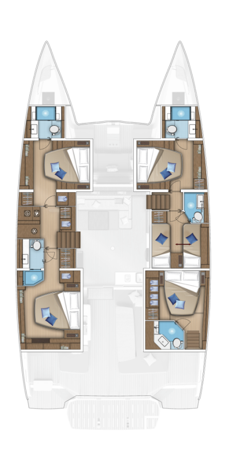 Lagoon-Bénéteau Lagoon 55 - 5 + 2 cab. Triwing Ossus