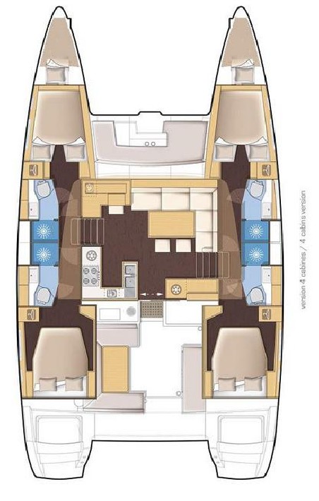 Lagoon-Bénéteau Lagoon 450 F - 4 + 1 cab. BigElli