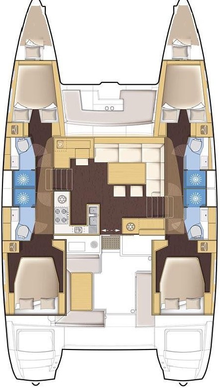 Lagoon-Bénéteau Lagoon 450 F - 4 + 2 cab. Golden Dream