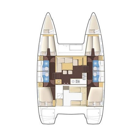 Lagoon-Bénéteau Lagoon 400 S2 - 4 + 1 cab. Sailing Blue 4