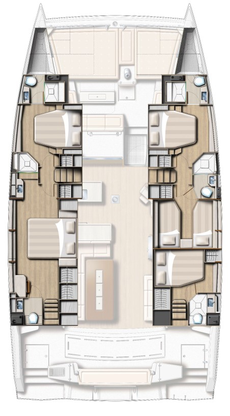 Catana Group Bali 5.4 - 5 + 2 cab License to Chill (crewed)