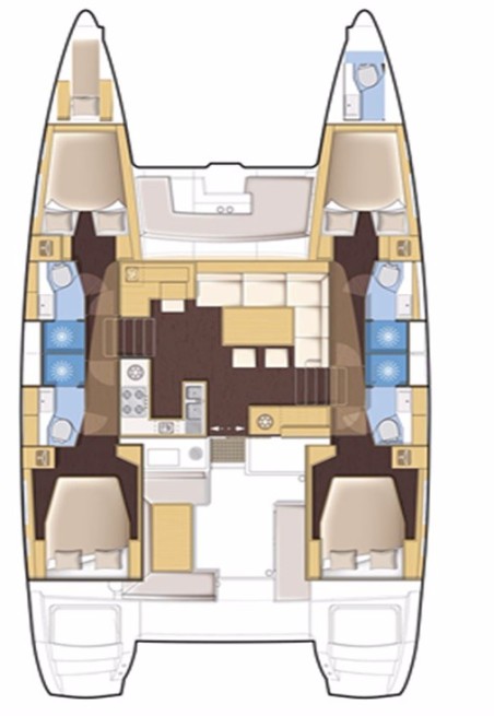 Lagoon 450 F - 4 + 2 cab. | czarter jachtu Grecja | Travelboat