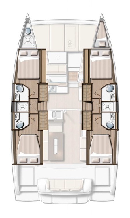 Catana Group Bali 4.2 - 4 + 1 cab. Pastel