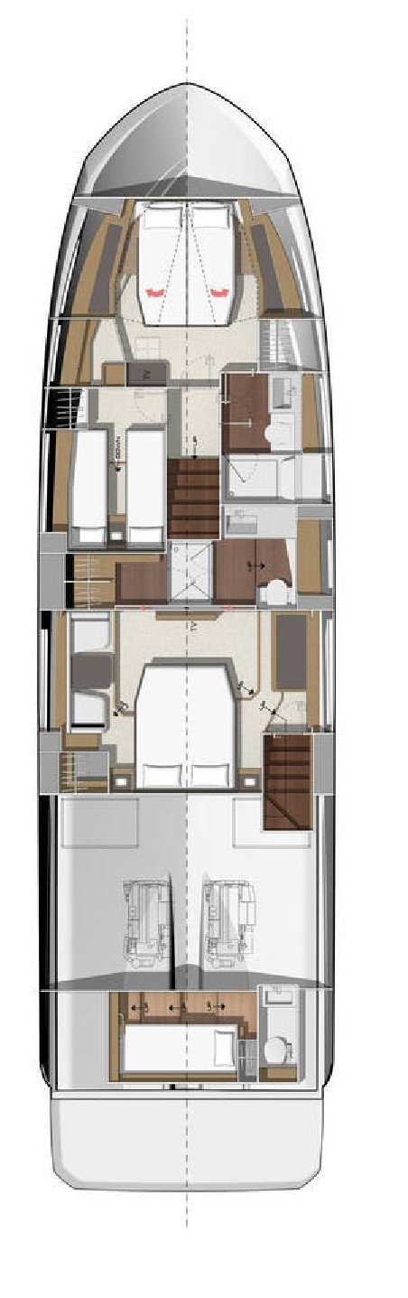 Jeanneau Prestige 520 Flybridge - 3 + 1 cab. Baby Indy