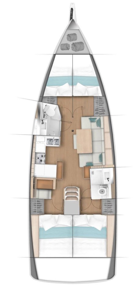 Jeanneau Sun Odyssey 440 - 4 cab. Holiday Kiss