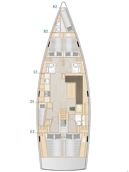Hanse Yachts Hanse 508 - 5 + 1 cab. Hamam