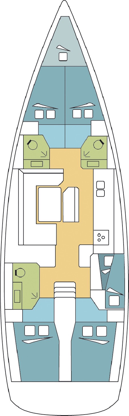 Jeanneau Sun Odyssey 509 - 5 + 1 cab. POMONE-15