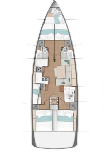 Jeanneau Sun Odyssey 490 - 5 cab. Hrvaska
