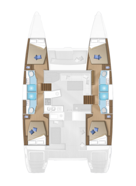 Lagoon-Bénéteau Lagoon 450 F - 4 + 2 cab. Fo's