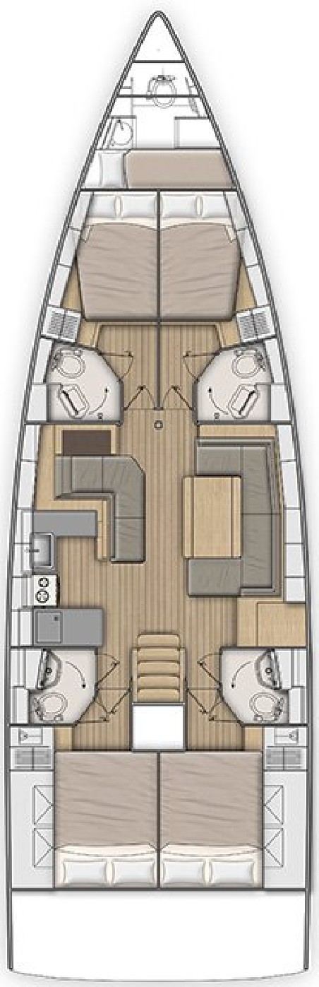 Bénéteau Oceanis 51.1 Living in sea