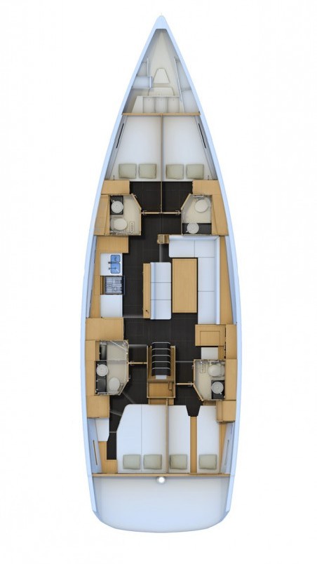 Jeanneau Jeanneau 54 - 4 + 1 cab. Blue Dream