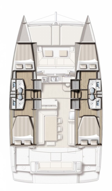 Catana Group Bali 4.1 - 4 cab. Double Five