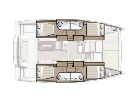 Catana Group Bali 4.2 - 4 + 1 cab. White Pearl